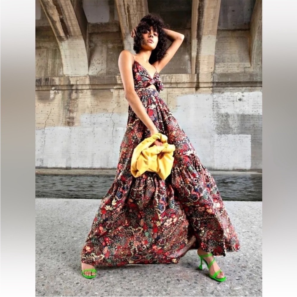 A.L.C Laura Maxi Dress in Multicolor, size 0 (worn once for photos)